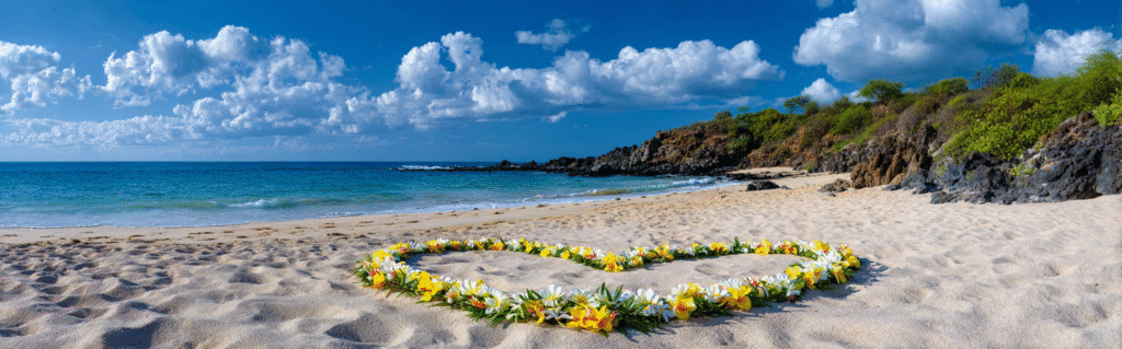 FLOWER CIRCLE SHAPED LIKE A LOVE HEART